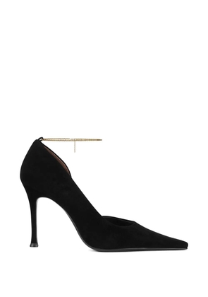 POTAMY chain suede pumps - Black