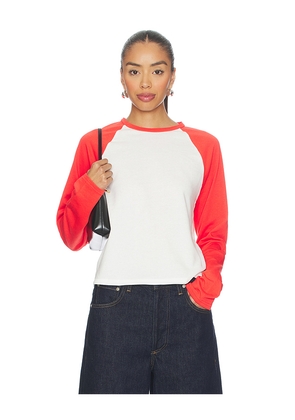 superdown Gina Baseball Tee in Red,White. Size XS. Also in XXS.