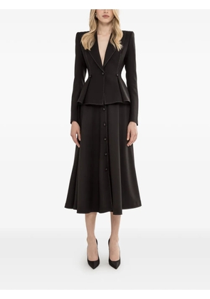 NISSA single-breasted linen blazer - Black