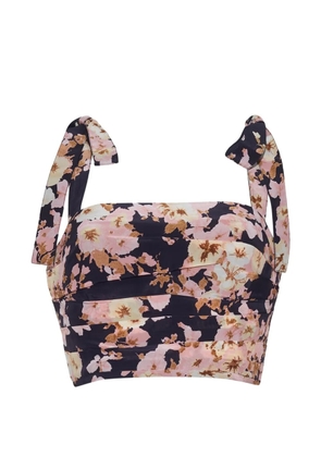 Cara Cara Daria floral-print tie-strap top - Blue