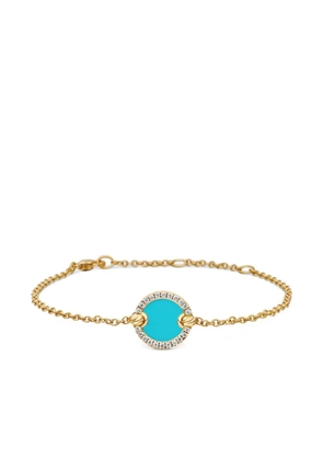 David Yurman 18kt yellow gold Petite DY Elements Center Station chain diamond bracelet (11mm)