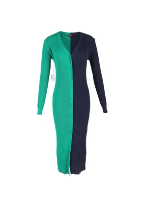 STAUD Shoko colourblocked V-neck midi dress - Multicolour