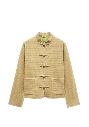 Shanghai Tang textured mandarin jacket - Neutrals