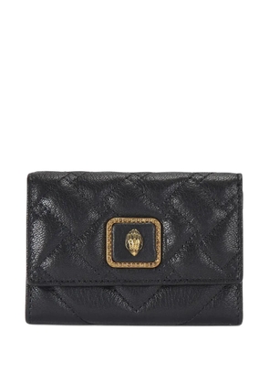Kurt Geiger London quilted eagle plaque card holder - Black