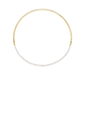 SHASHI Nikita Half Necklace in Metallic Gold.
