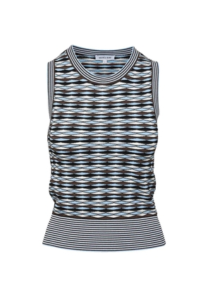 Veronica Beard Jerrel cropped knit top - Blue