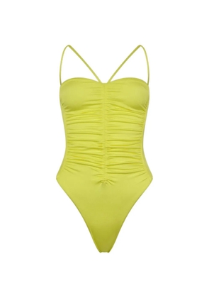DSQUARED2 signature ruched one-piece - Yellow