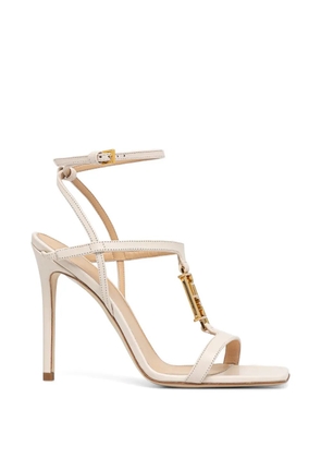 Elisabetta Franchi T-strap buckle sandals - Neutrals