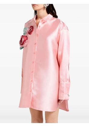 Marques'Almeida floral-appliqué shirt - Pink