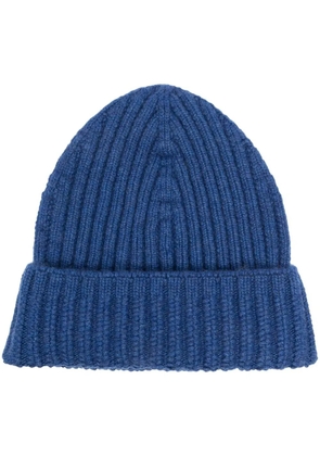 Barrie ribbed cashmere beanie - Blue