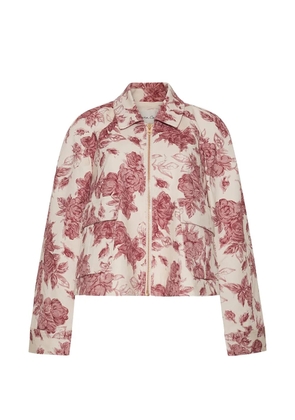 Cara Cara Andrew floral-pattern cropped jacket - Neutrals