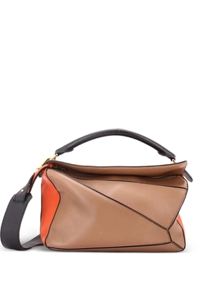 Loewe Pre-Owned Puzzle Bag Leather Medium shoulder bag - Brown