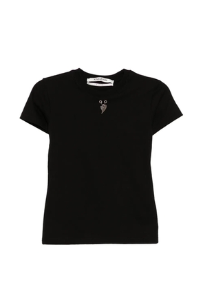 Kimhekim heart-charm T-shirt - Black