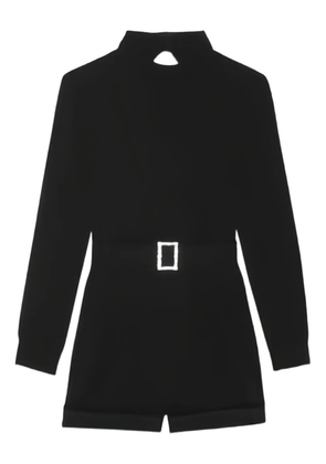 Saint Laurent open-back belted playsuit - Black