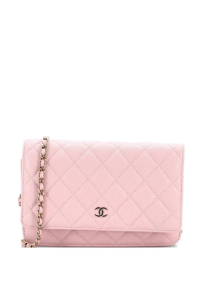 CHANEL Pre-Owned Wallet on Chain Quilted Caviar crossbody bag - Pink