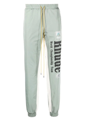 RHUDE Senna logo-print track pants - Green