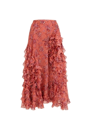 Ulla Johnson cascading ruffled skirt - Orange