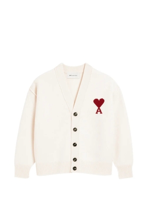 AMI Paris Ami De Coeur wool cardigan - Neutrals