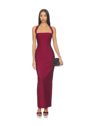 superdown Caisyn Halter Maxi Dress in Burgundy. Size XXS. Also in M, L.