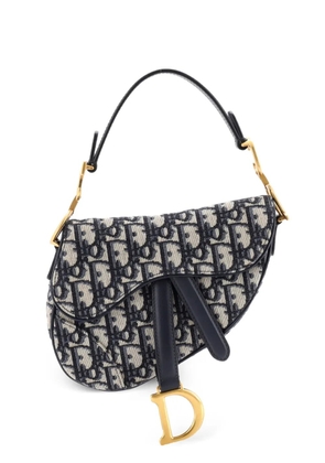 Christian Dior Pre-Owned Saddle Handbag Oblique Canvas Mini shoulder bag - Blue