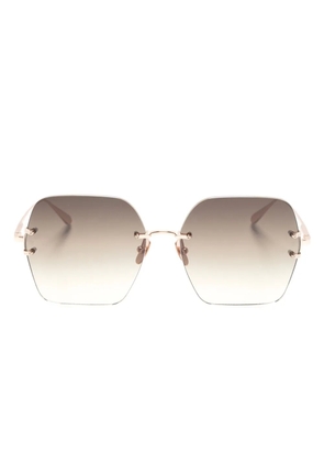 Linda Farrow Carina oversize-frame sunglasses - Brown