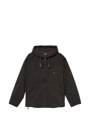 Comme des Garçons Homme washed hooded jacket - Brown