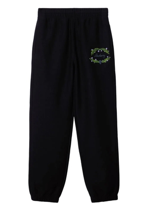 Burberry logo-embroidered track pants - Black