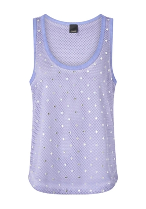 PINKO embellished mesh tank top - Purple