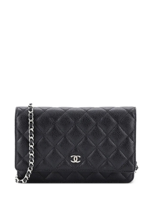 CHANEL Pre-Owned Wallet on Chain Quilted Caviar crossbody bag - Black