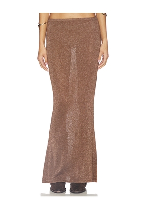 superdown Shelly Maxi Skirt in Brown. Size XS. Also in S, M, L.