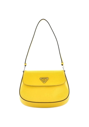 Prada Pre-Owned Cleo Flap Shoulder Bag Spazzolato Leather Small hobo bag - Yellow