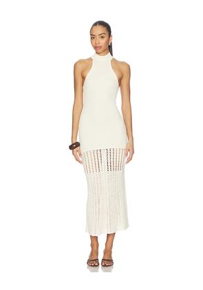 Tularosa Rhyan Maxi Dress in Ivory. Size XS. Also in S, M, L.