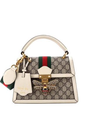 Gucci Pre-Owned Queen Margaret Top Handle Bag GG Coated Canvas with Leather Small satchel - Brown