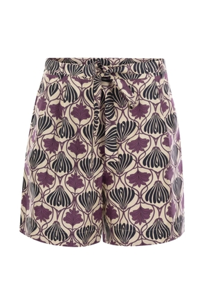 'S Max Mara printed belt short trousers - Purple