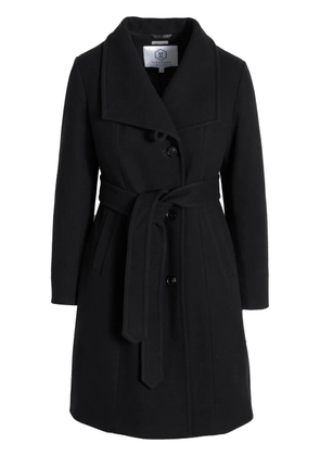 Norwegian Wool City belted-waist coat - Black