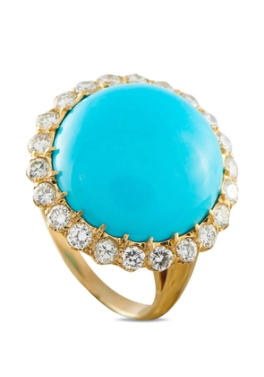 LB Exclusive diamond and turquoise ring - Gold