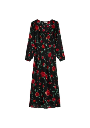 Rixo Mavis floral midi dress - Black