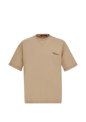 Roberto Cavalli logo-patch T-shirt - Neutrals