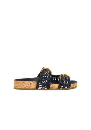 Veronica Beard Prue Woven Sandal in Navy. Size 9. Also in 6.