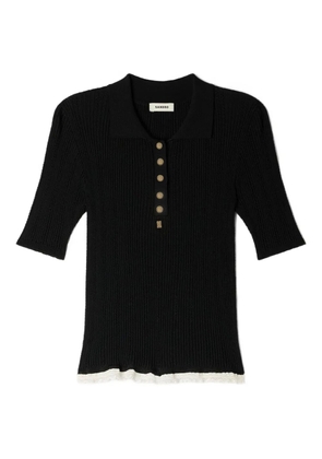 SANDRO button polo top - Black