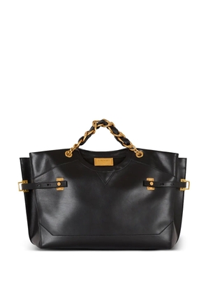 Balmain logo-plaque tote bag - Black