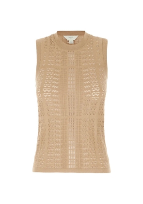 Malo openwork knit top - Neutrals