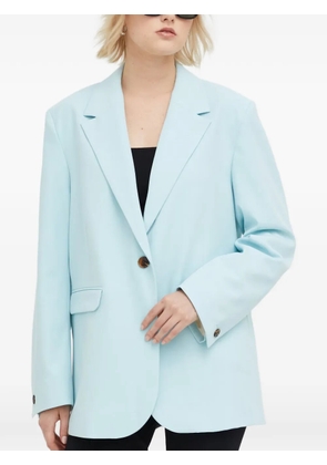 SAMSOE SAMSOE notched-lapel buttoned blazer - Blue