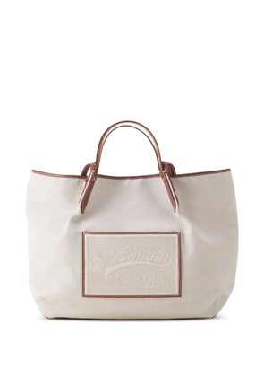 Lanvin panelled tote bag - Neutrals
