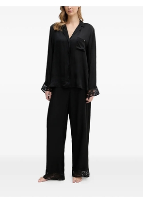 BOSS Blossom lace-trim pajama set - Black