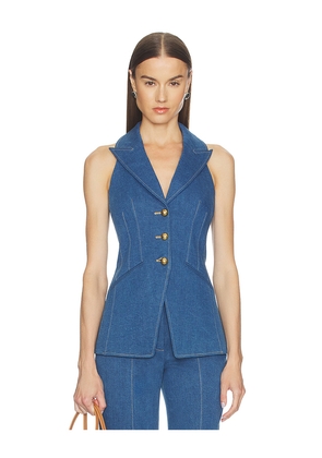 Veronica Beard Costa Vest in Blue. Size 00. Also in 0, 2, 4, 6, 10.