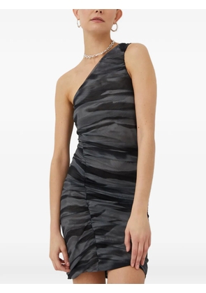 SAMSOE SAMSOE one-shoulder ruched mini dress - Grey