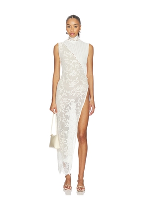 Yellow The Label Greta Lace Tunic Dress in White. Size S. Also in XS, M, L.