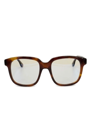 Lesca oversize-frame glasses - Brown