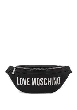 Love Moschino mini logo-lettering belt bag - Black